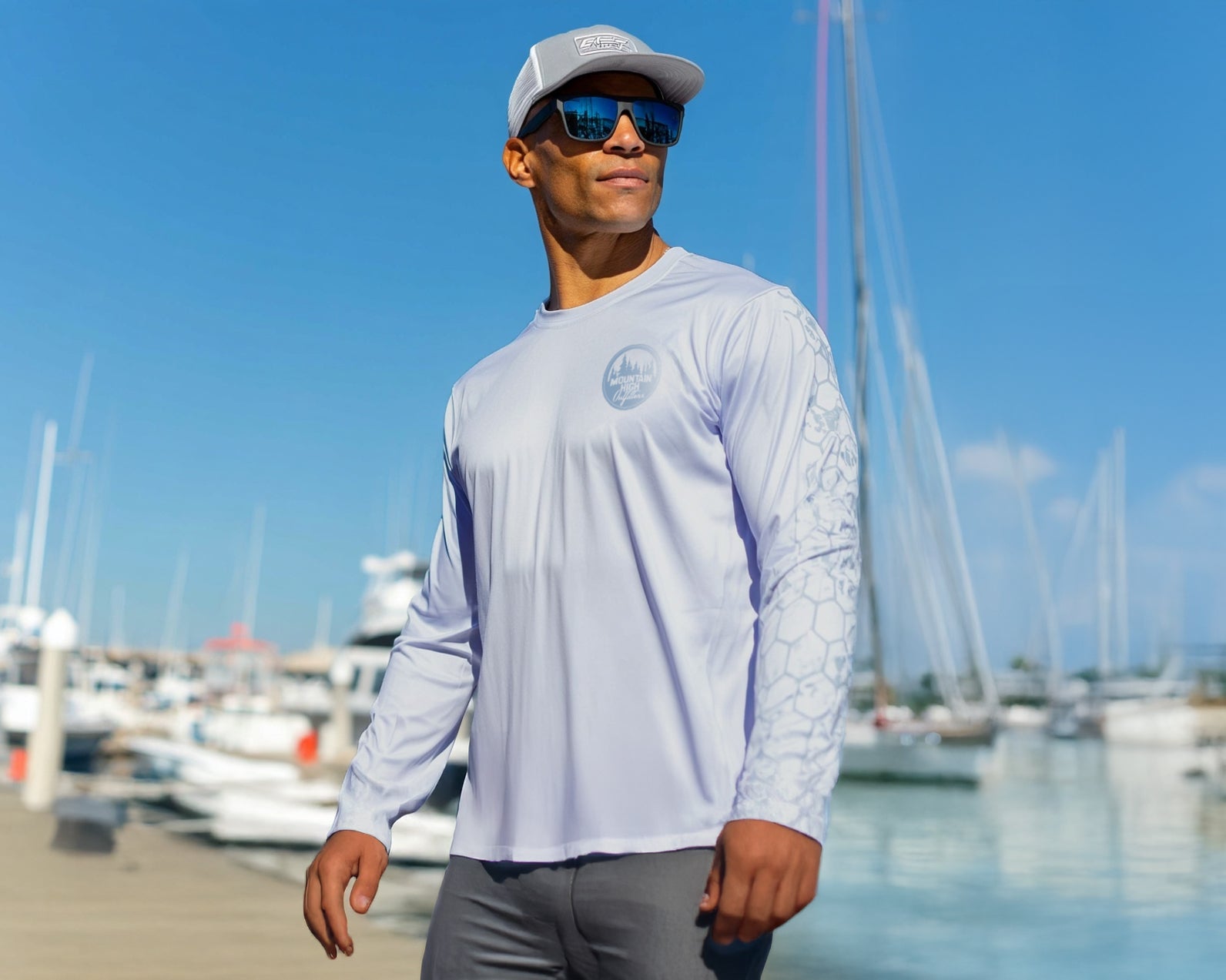 Men's Long Sleeve UV Shirt + Add Your Logo
