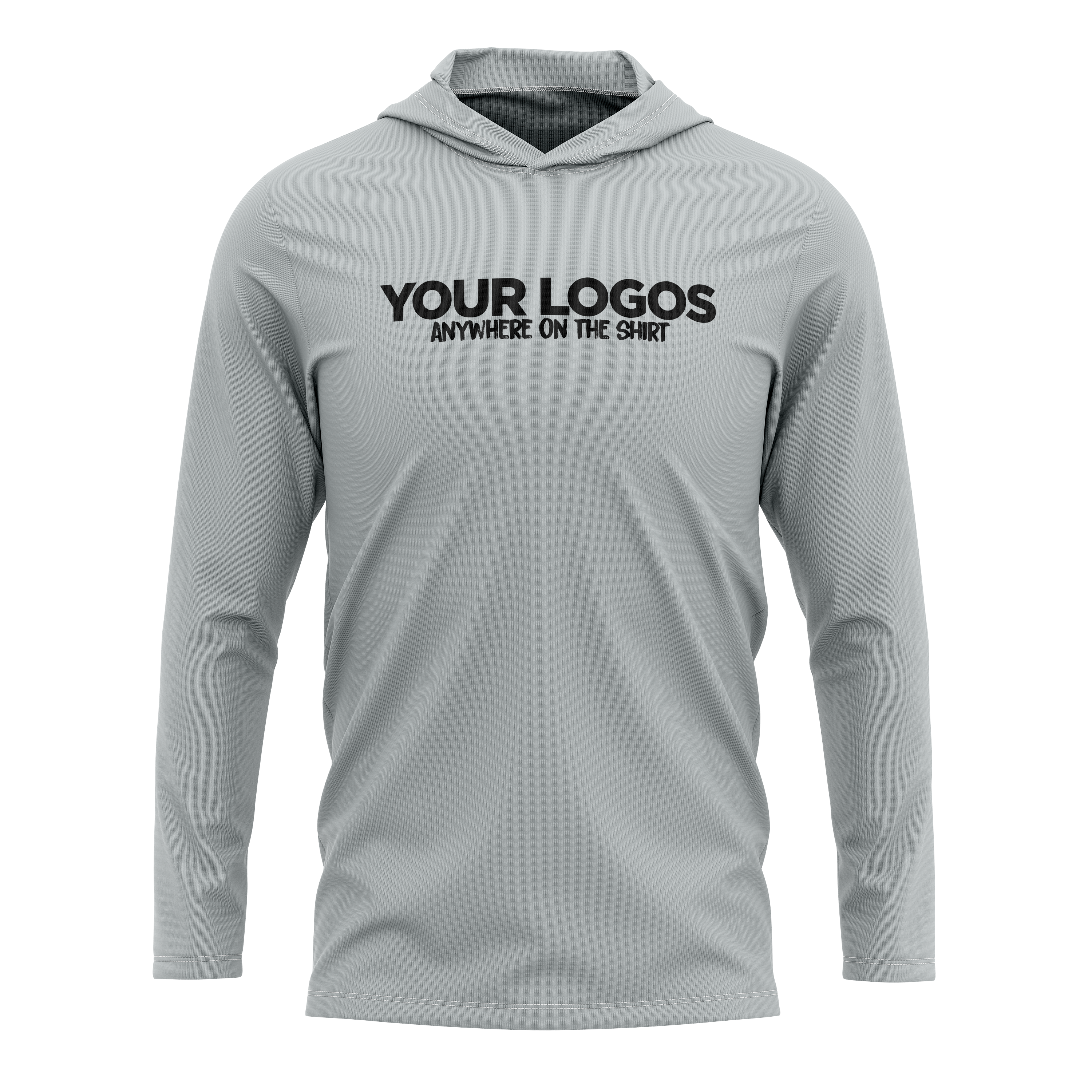 Men's Hooded UV Shirt Mens + Add Your Logo