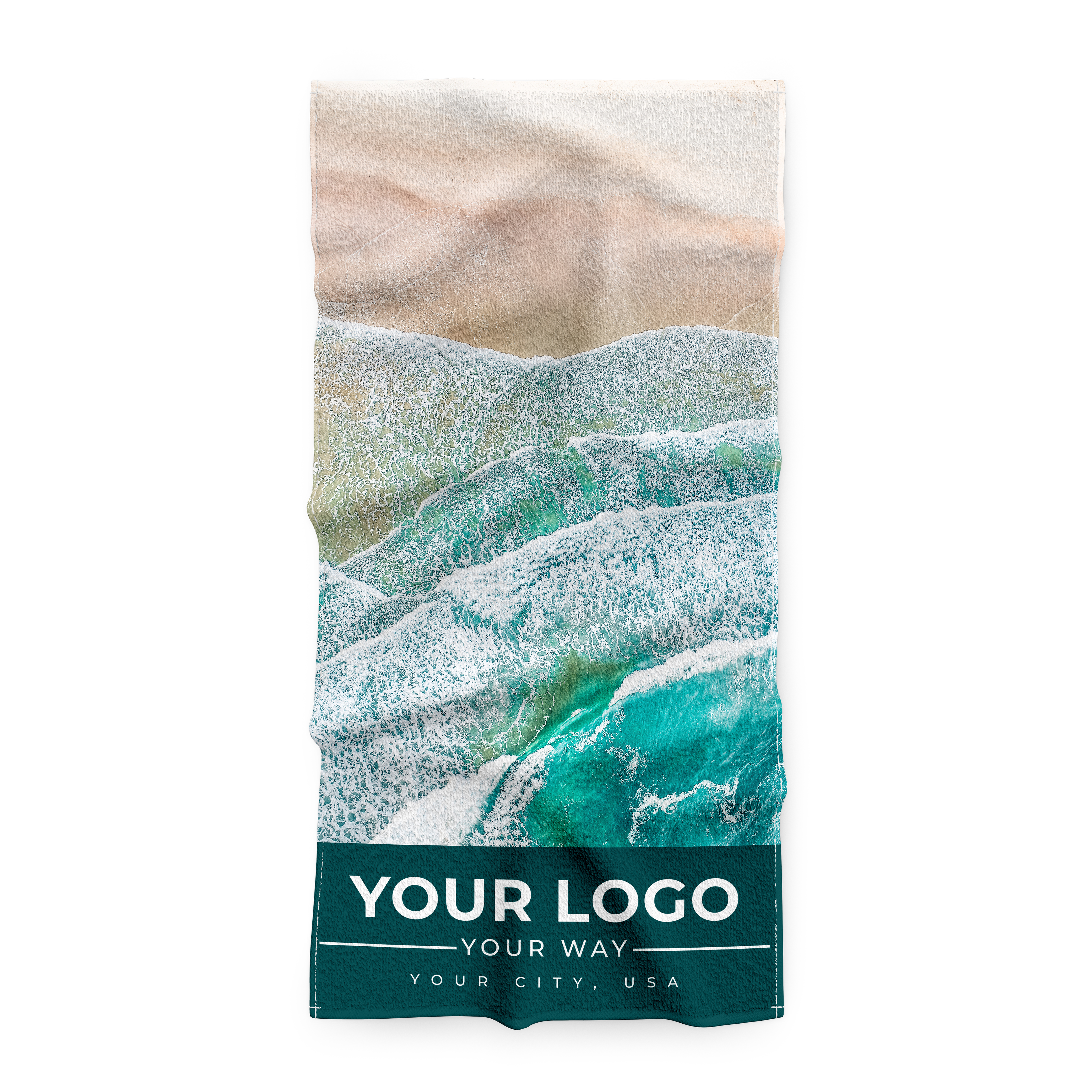 30"x60" Custom Beach Towel- Add Your Logo