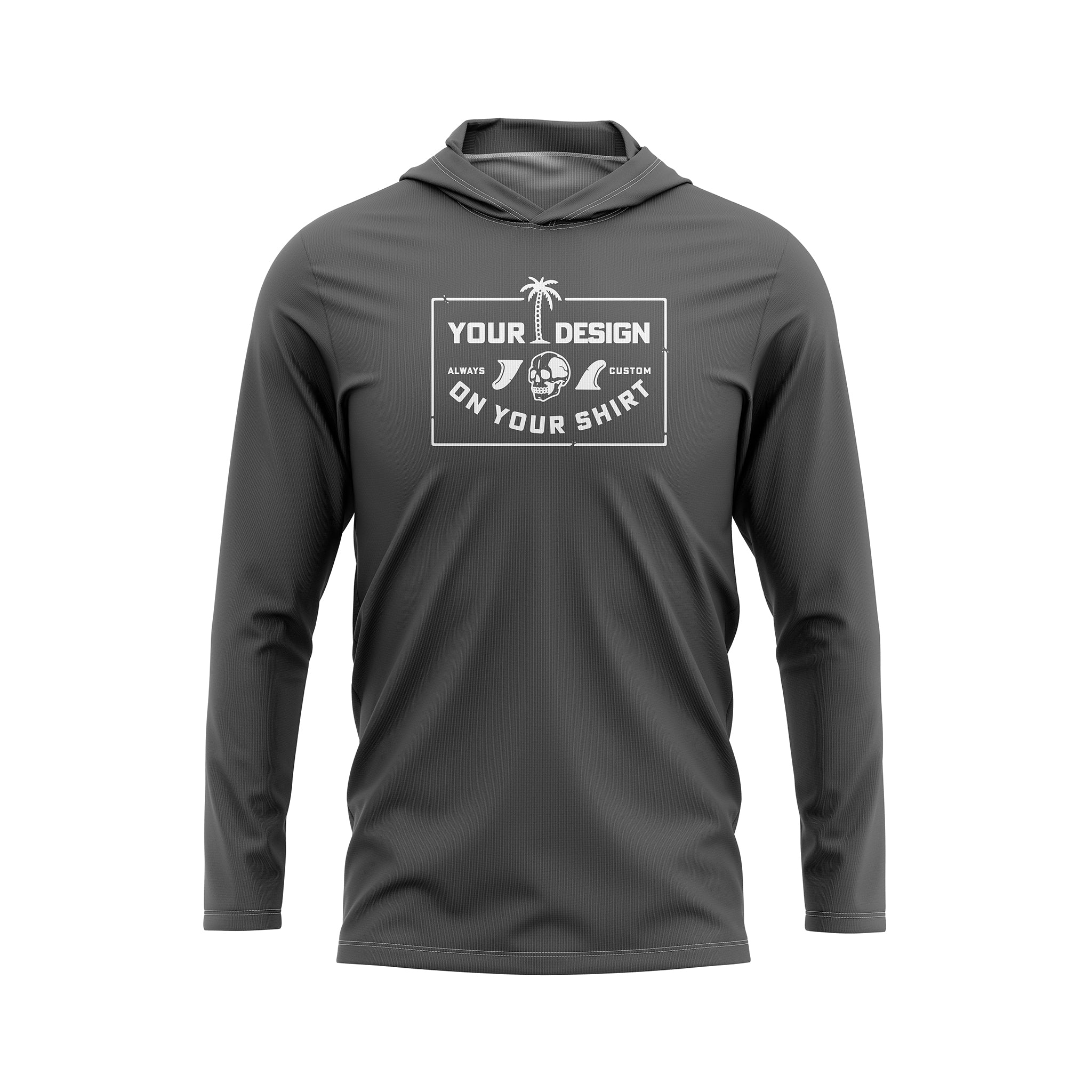 Men's Hooded UV Shirt Mens + Add Your Logo