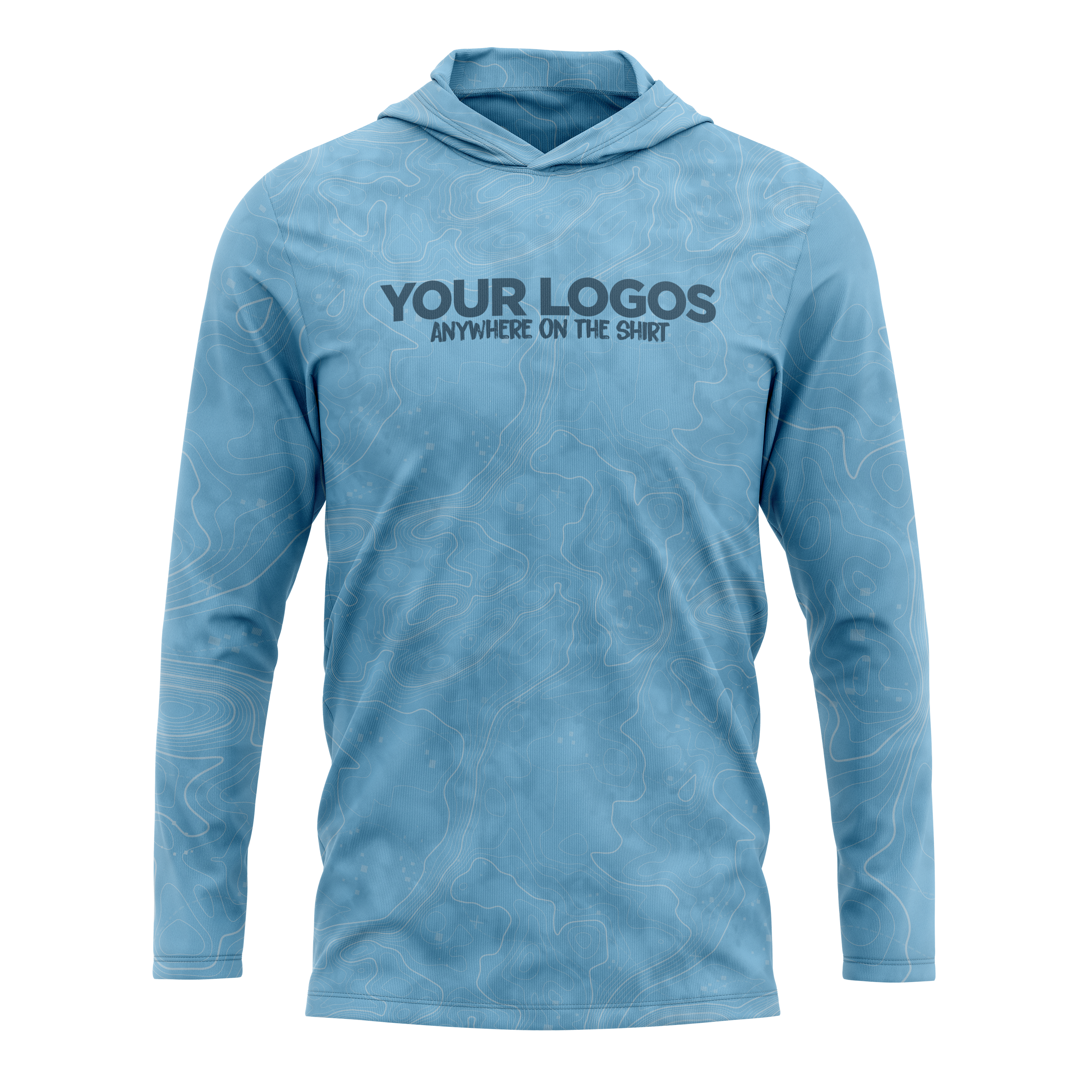 Men's Hooded UV Shirt Mens + Add Your Logo