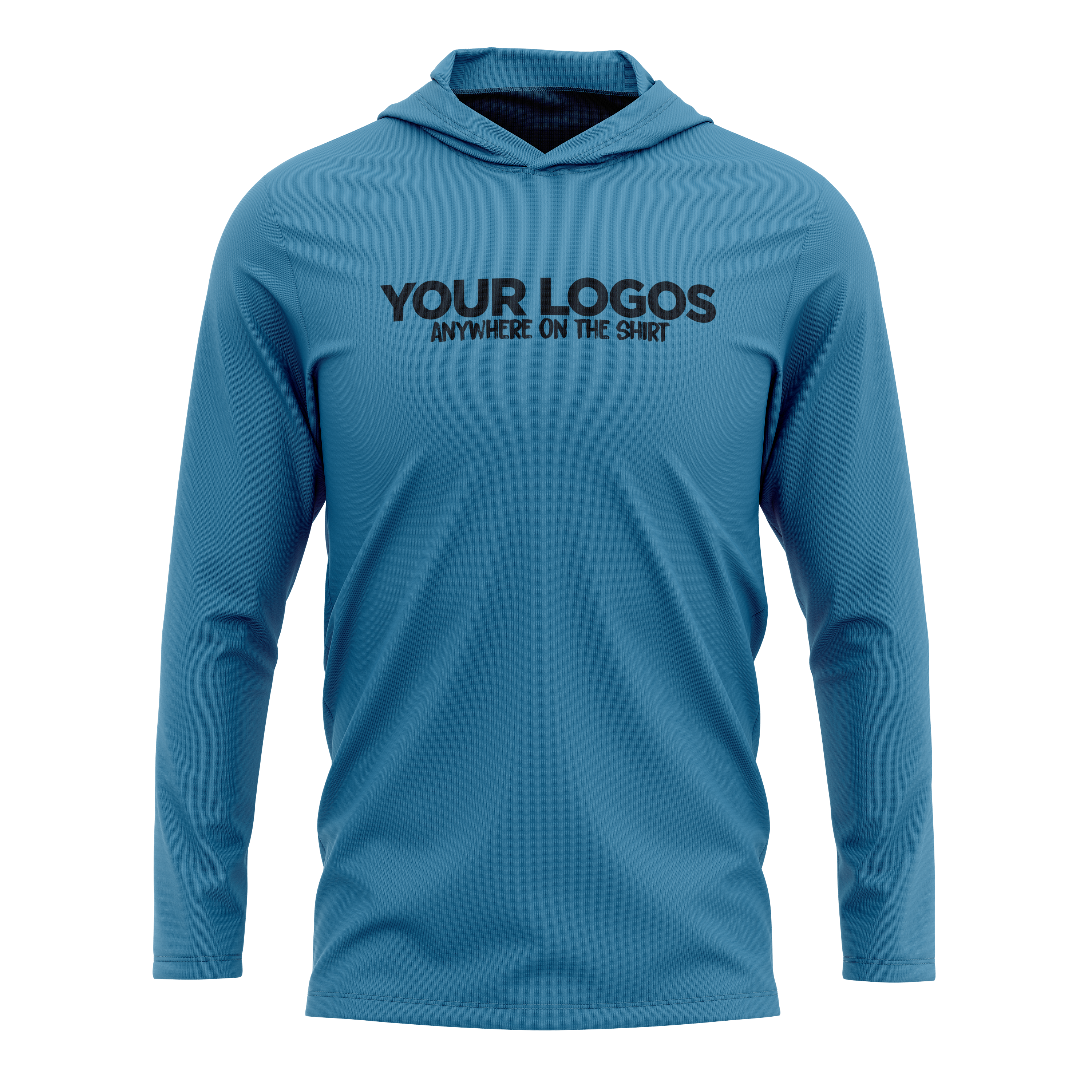 Men's Hooded UV Shirt Mens + Add Your Logo