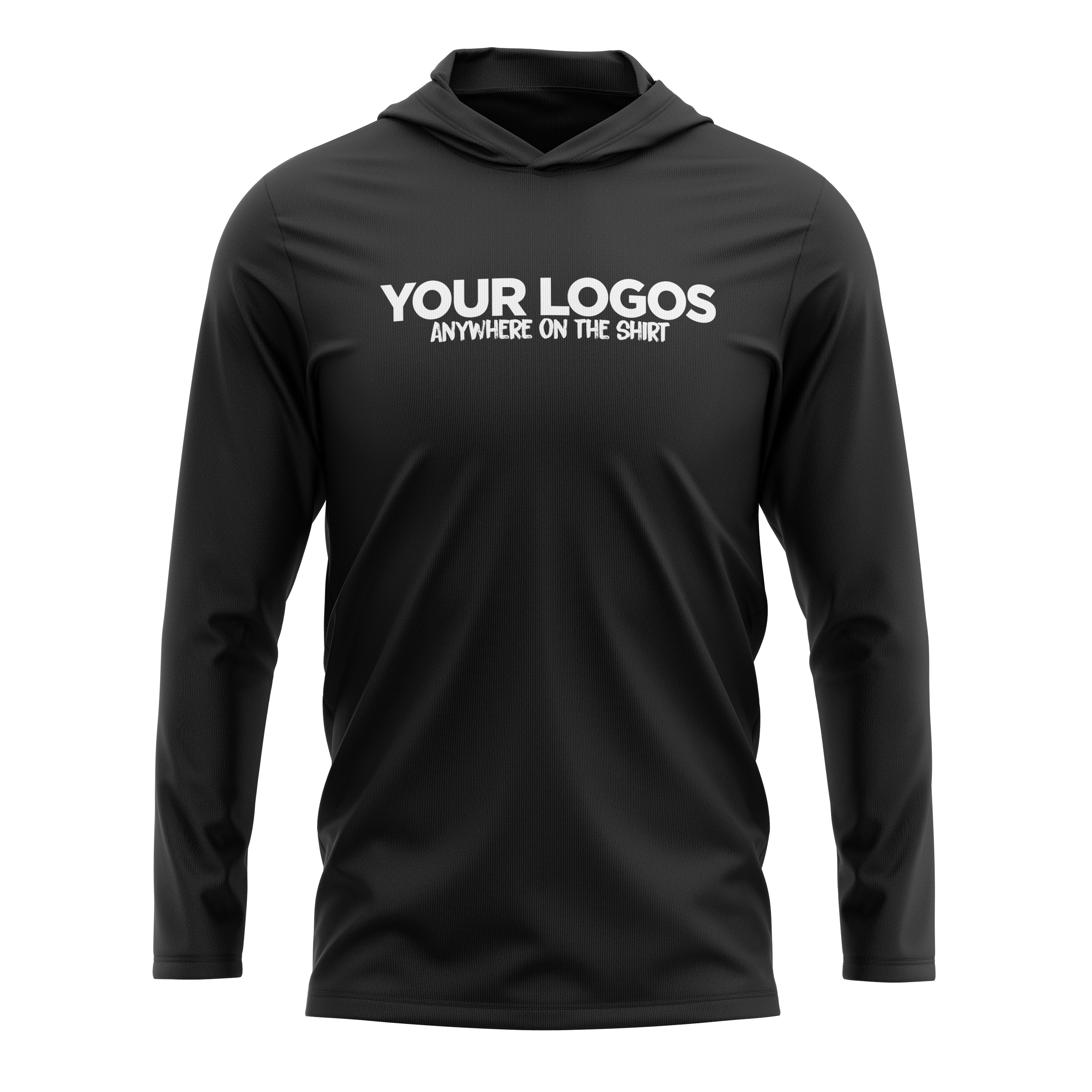 Men's Hooded UV Shirt Mens + Add Your Logo