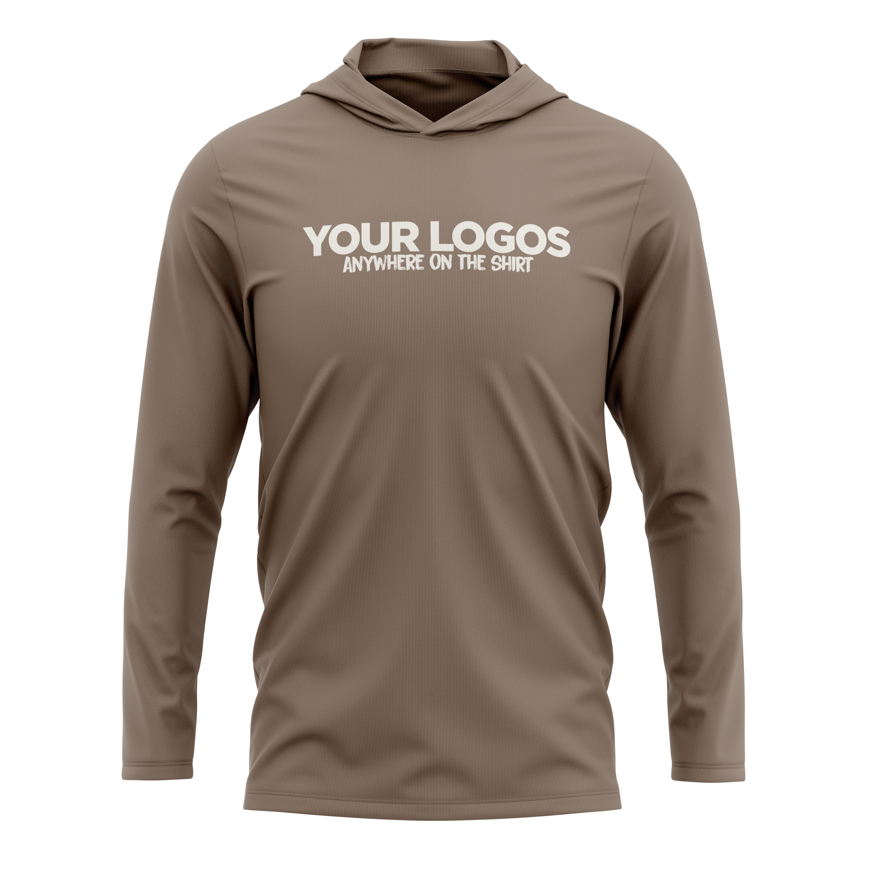 Men's Hooded UV Shirt Mens + Add Your Logo