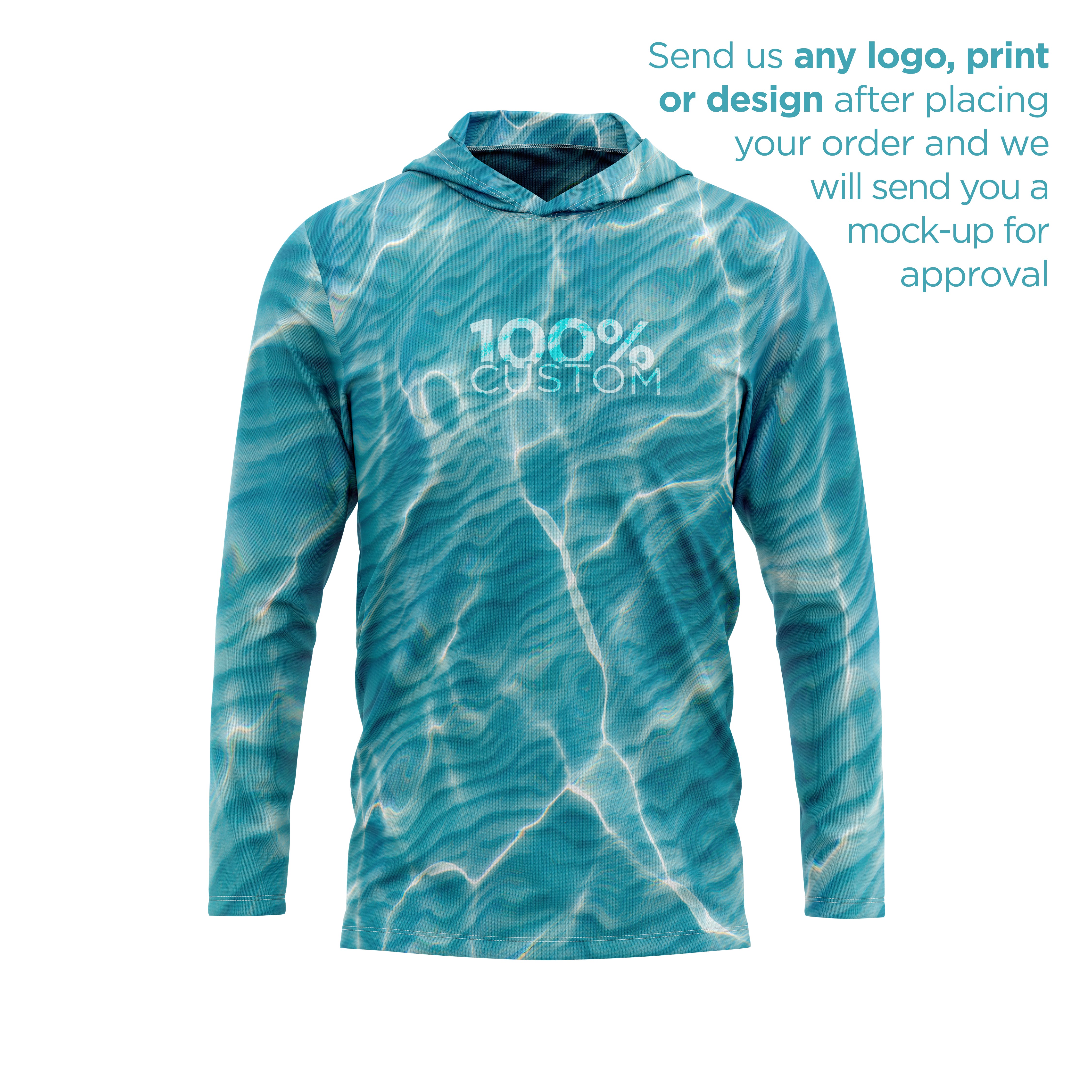 Men's Hooded UV Shirt - 100% Custom