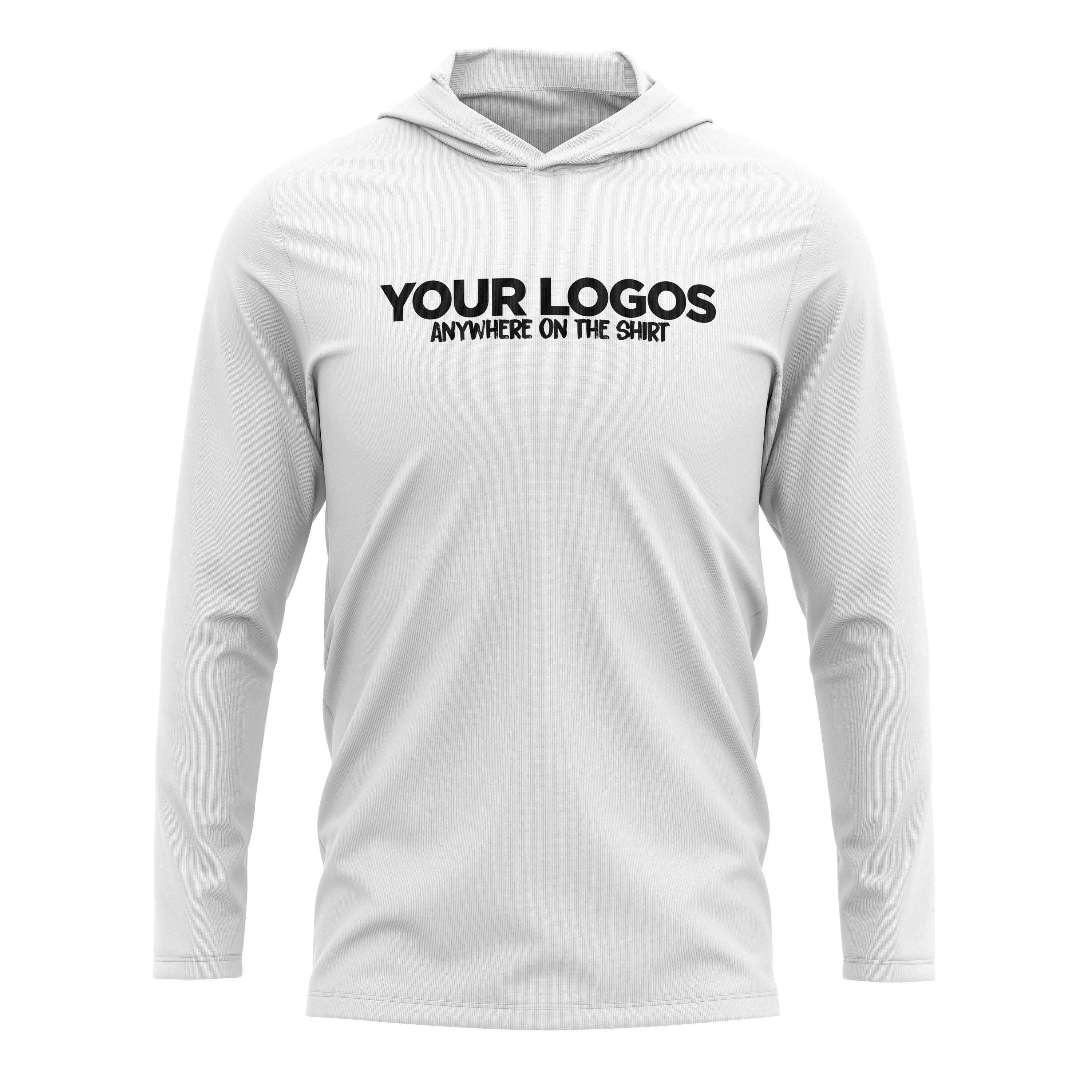 Men's Hooded UV Shirt Mens + Add Your Logo