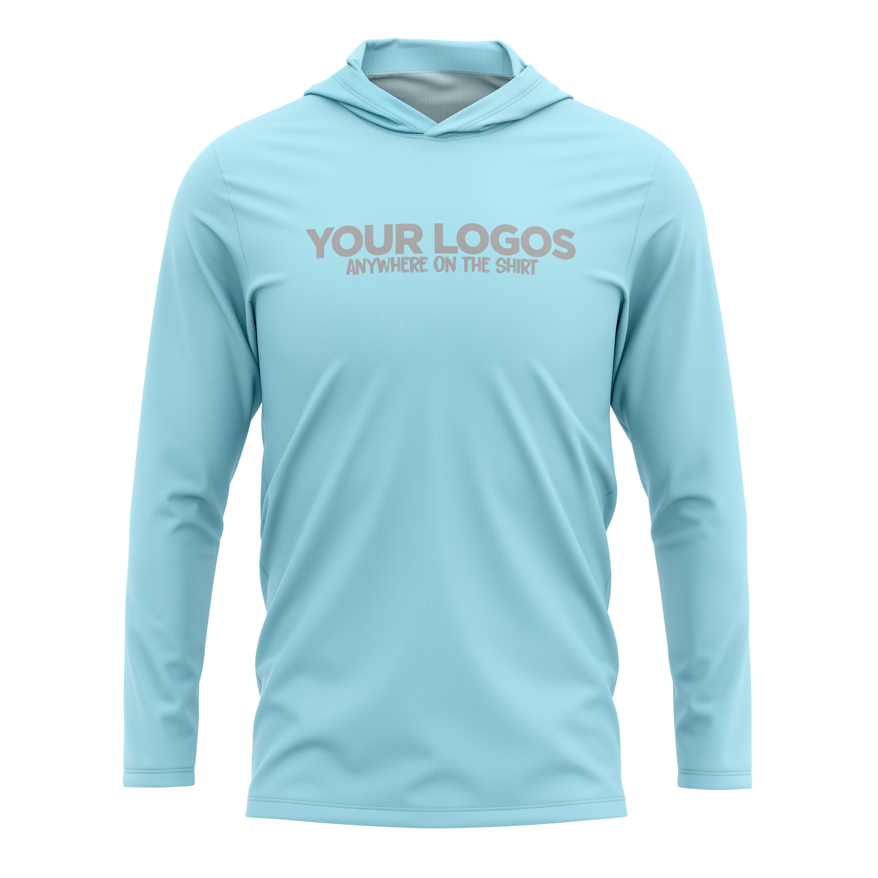 Men's Hooded UV Shirt Mens + Add Your Logo