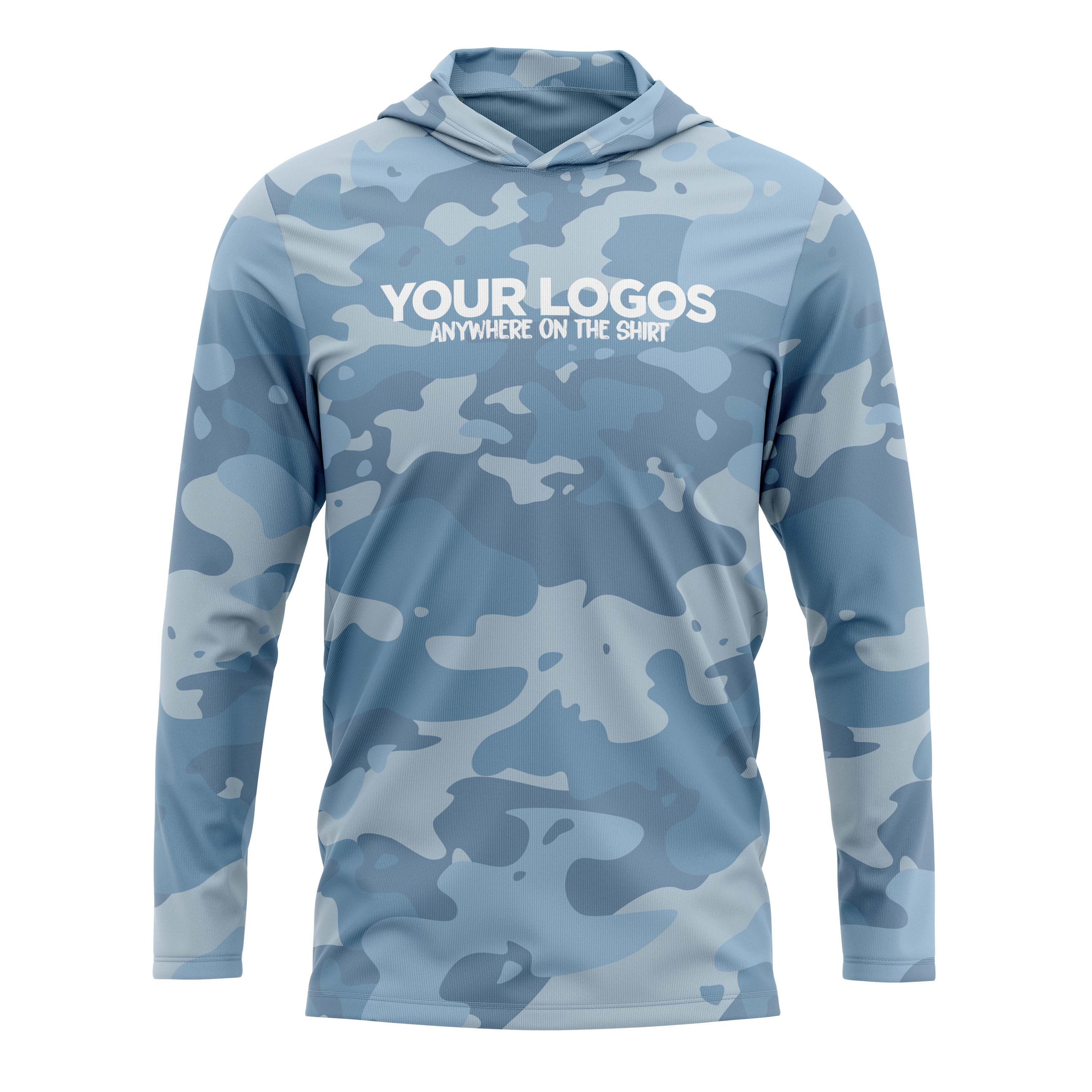 Men's Hooded UV Shirt Mens + Add Your Logo