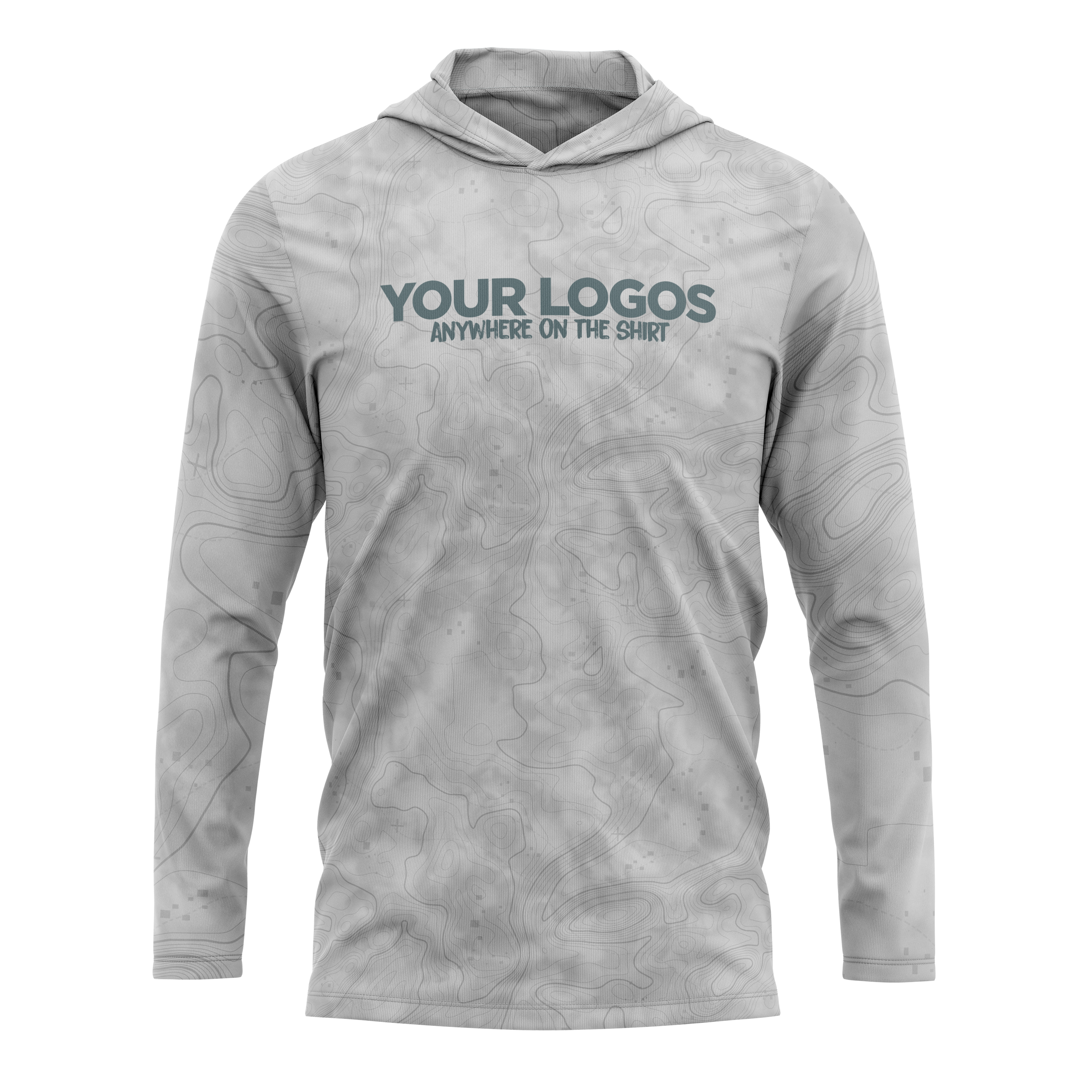 Men's Hooded UV Shirt Mens + Add Your Logo