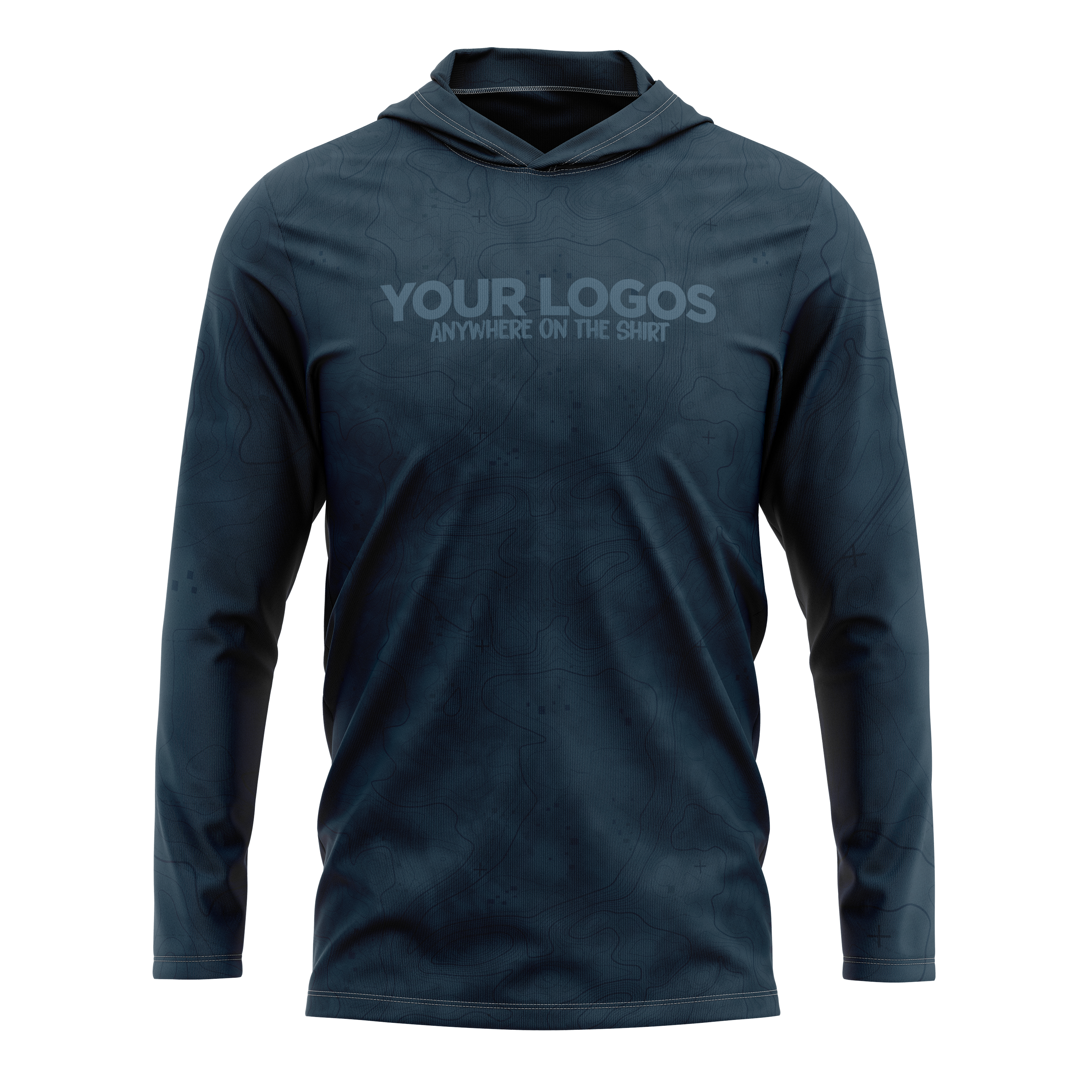 Men's Hooded UV Shirt Mens + Add Your Logo