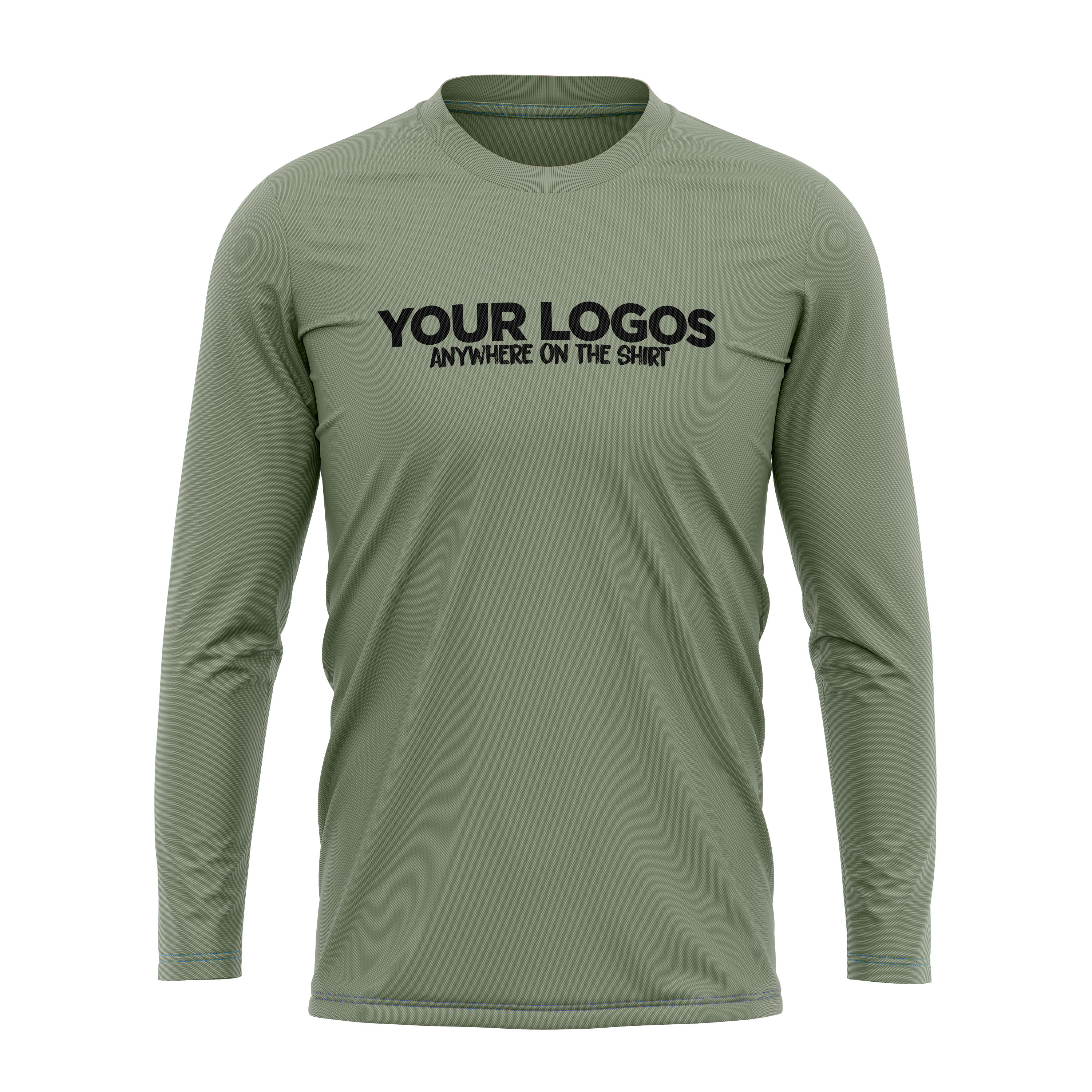 Men's Long Sleeve UV Shirt + Add Your Logo