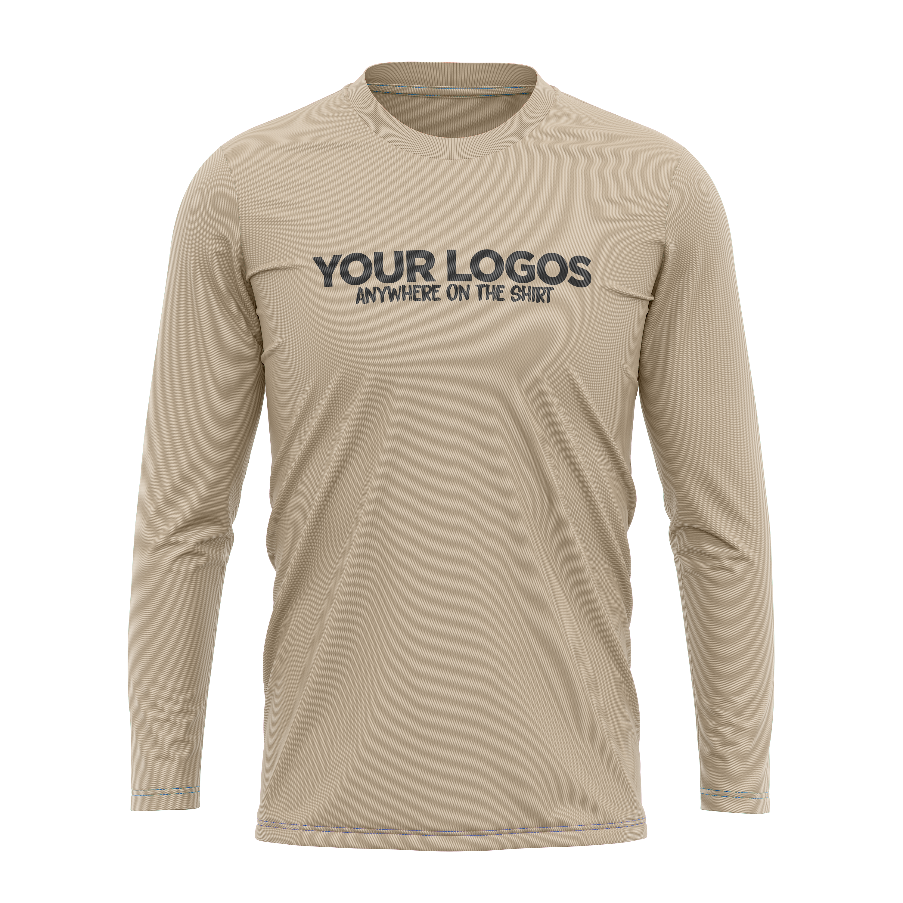 Men's Long Sleeve UV Shirt + Add Your Logo